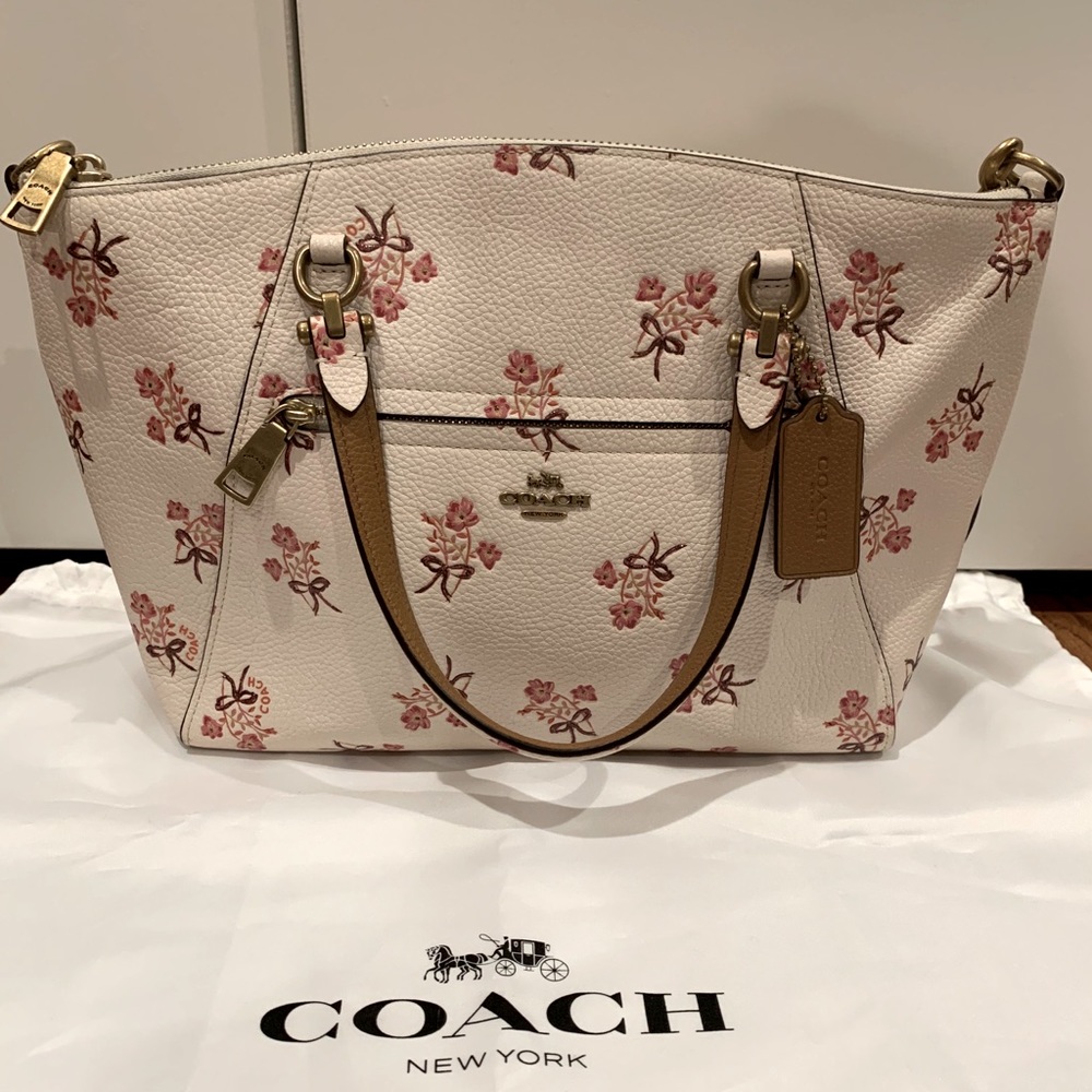 Coach Leather Prairie Satchel in Floral Print